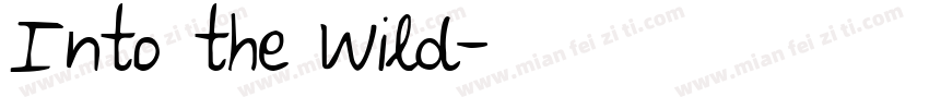 Into the Wild字体转换